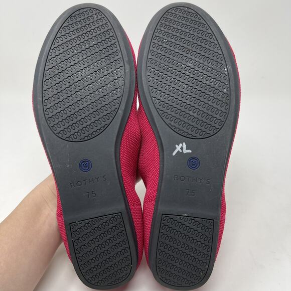 RARE RETIRED Rothy's The Flat Hot Pink Round Toe Magenta Ballet Flats Size 7.5 - Picture 11 of 11
